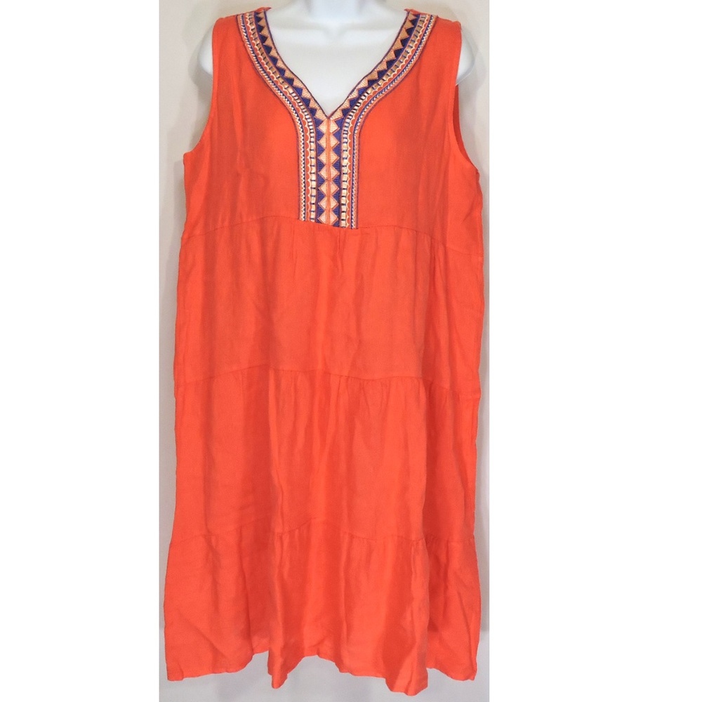 ROSEMARINE 🇮🇹  WOMEN'S PINK LINEN SUMMER DRESS